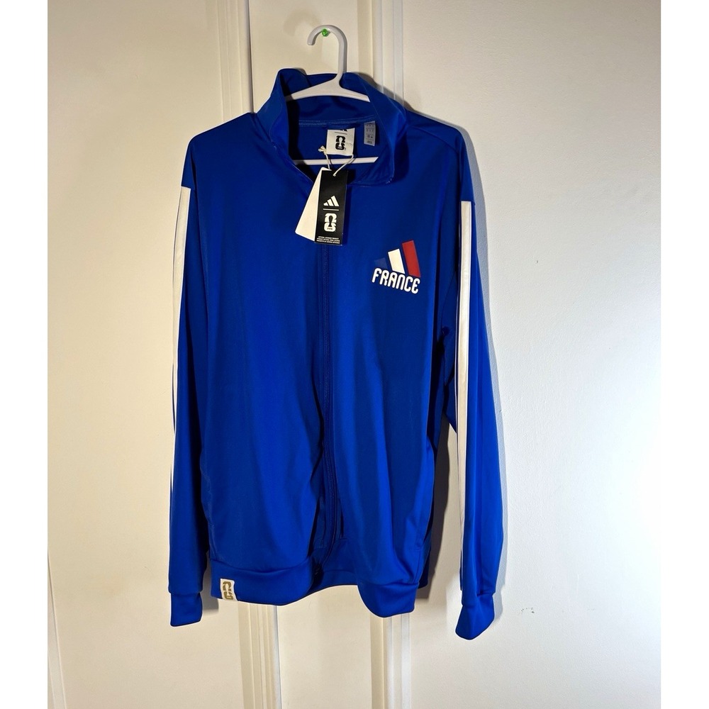 adidas France FIFA World Cup 2026 Track Jacket Mens L Blue KA6052 NWT